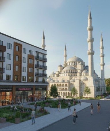 Street-level retail storefronts